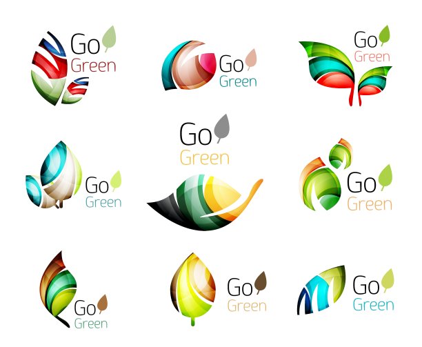 抽象叶集图片下载