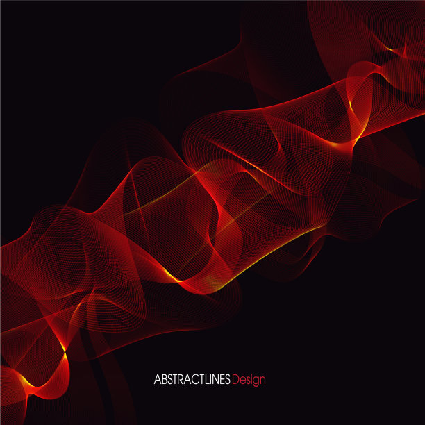 抽象红线设计黑色背景图片下载