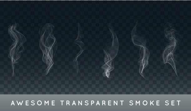 真实的香烟烟雾或集合图片下载