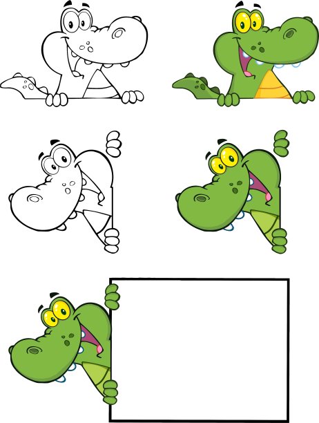 卡通鳄鱼图片下载