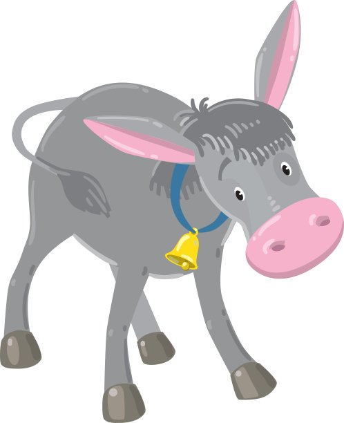 有趣的灰色的驴图片下载
