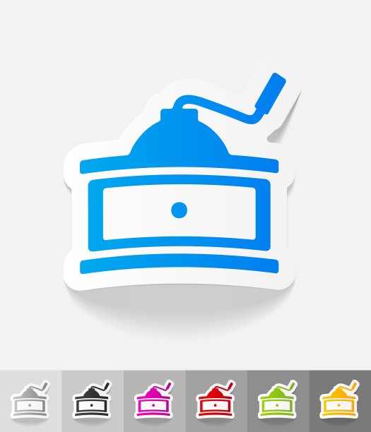 现实主义设计元素咖啡磨粉机图片下载