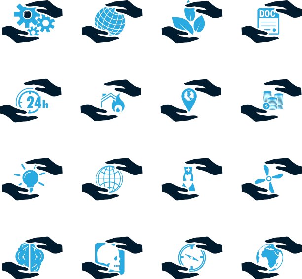 保险的手的图标图片下载