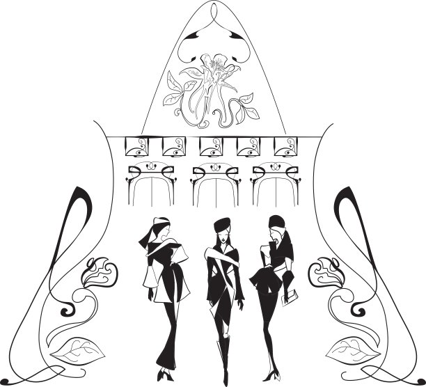 复古女性的轮廓图片下载