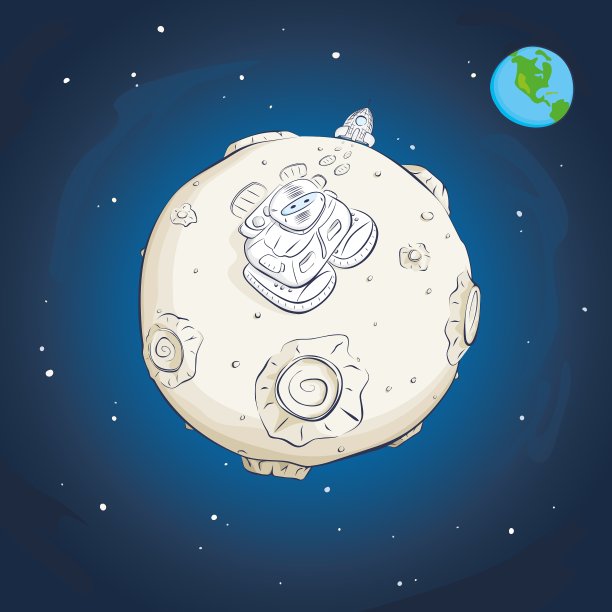 月球上的宇航员图片下载