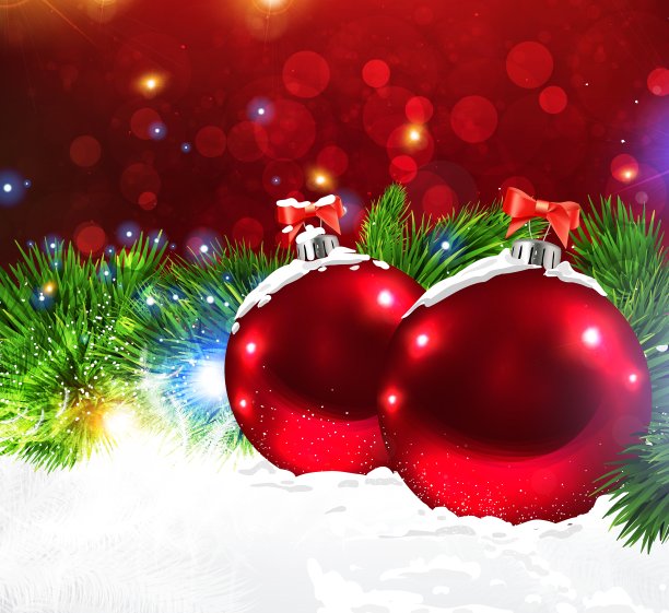 圣诞背景与小玩意图片下载