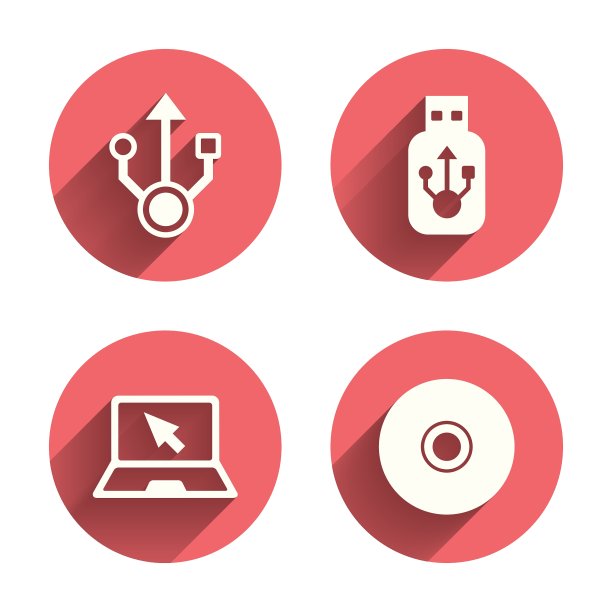 Usb闪存驱动器图标笔记本电脑或笔记本电脑图片下载