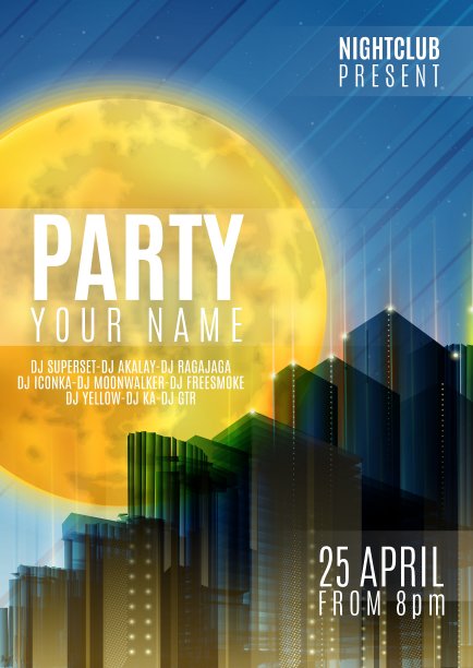 晚会-传单或封面设计背景图片下载