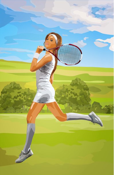 年轻女子网球运动员图片下载