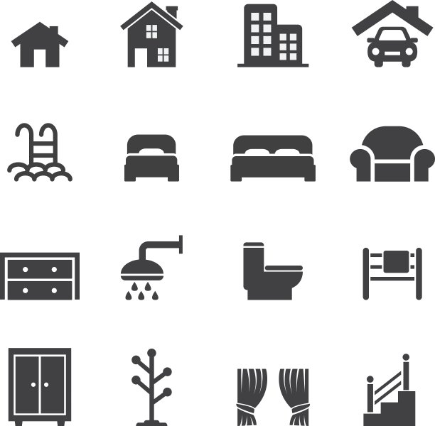 房子相关的图标图片下载