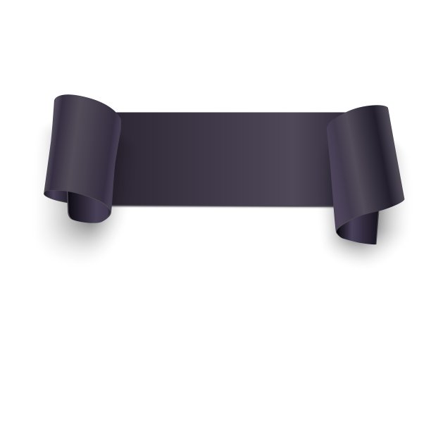 白色的弧形旗帜图片下载