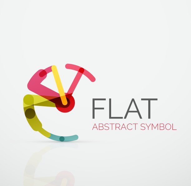 标志-抽象的极简线性平面设计图片下载