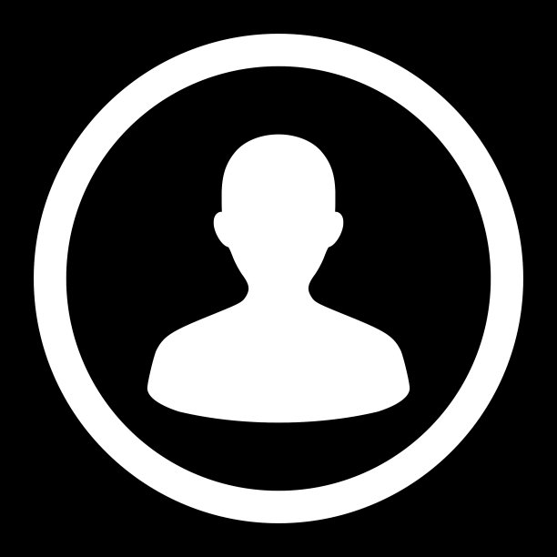 用户平白色圆形图标图片下载