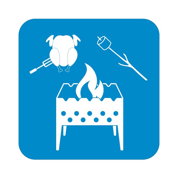 火盆和风和鸡的图标图片下载