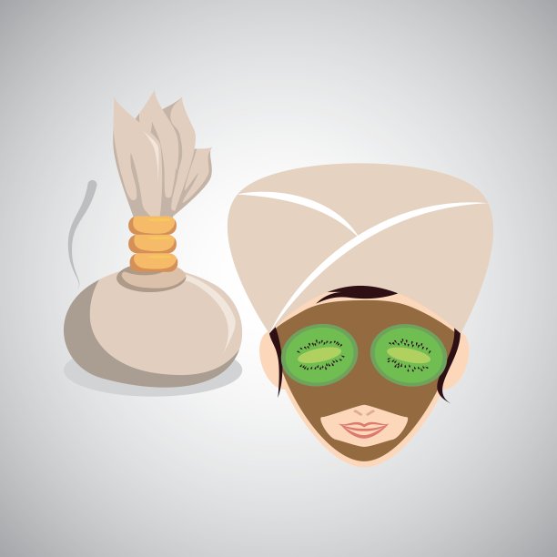 水疗中心设计健康图标孤立图片下载