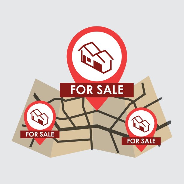 房地产设计家居概念物业图标图片下载