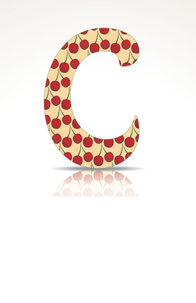 字母表中的字母C是由cherry构成的图片下载