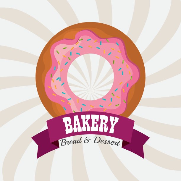 烘焙甜点和牛奶吧设计图片下载