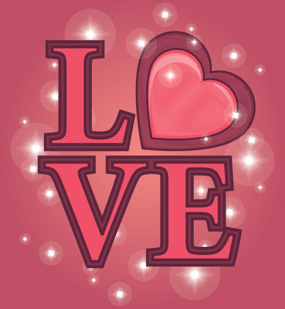 可爱的情人节贺卡图形设计图片下载