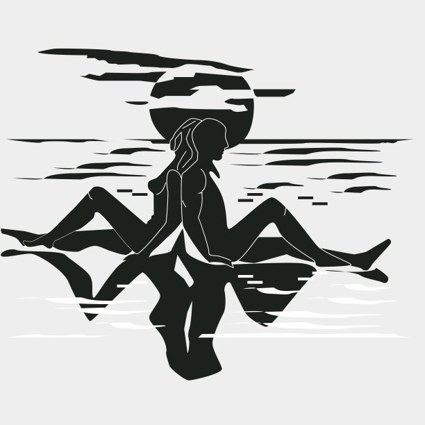 月光下的剪影图片下载