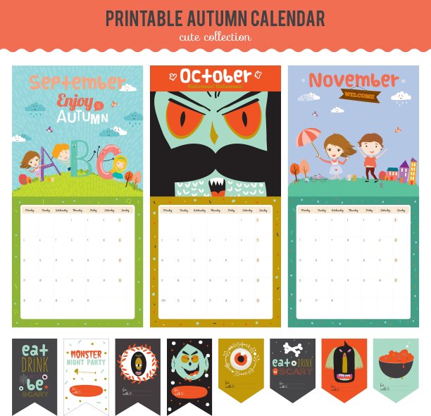 可爱的日历日记2016与季节的主题图片下载