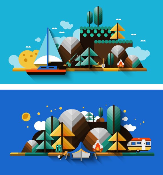 野营景观设置图片下载