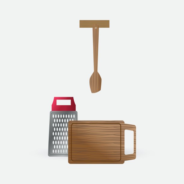 厨房设计用品图标白色背景图片下载