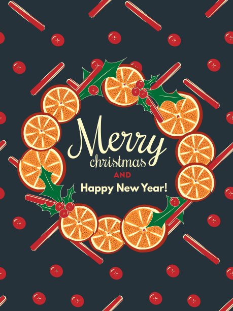 假日背景与肉桂和橙色图片下载