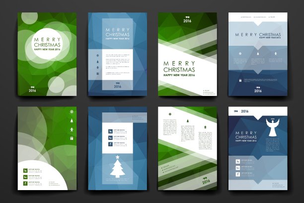 一套宣传册海报设计模板图片下载