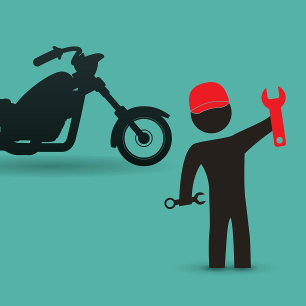 摩托车设计交通图标孤立图片下载