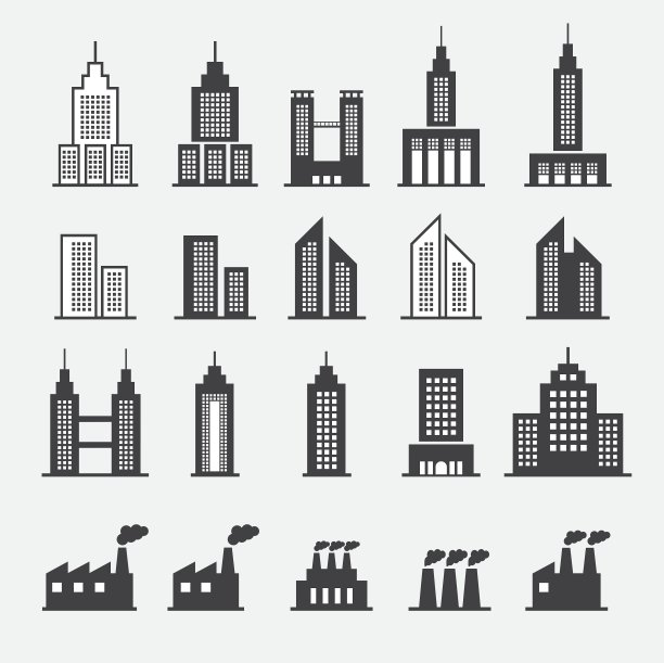 建筑图标图片下载