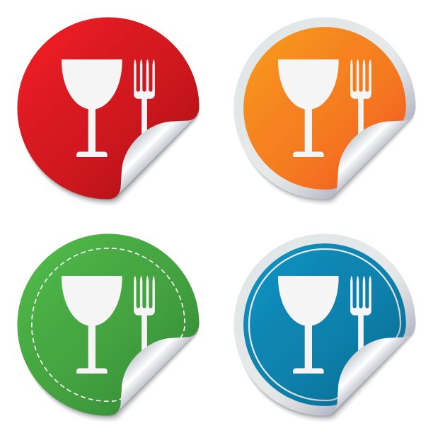 吃标志图标餐具符号叉和酒杯图片下载