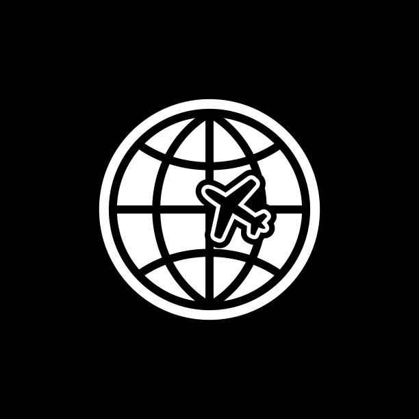 地球、飞机旅行与航运符号图片下载