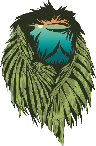 狮子具有双重曝光效果图片下载