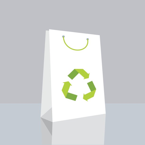 有回收标志的购物袋图片下载