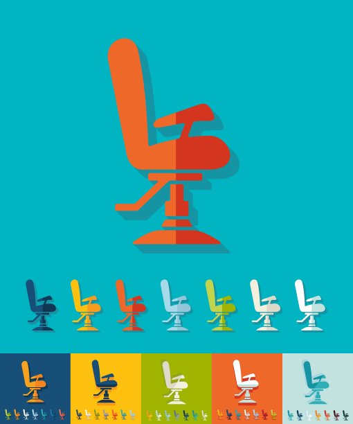 平面设计理发椅图片下载