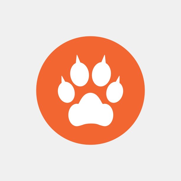 狗爪与爪标志图标宠物象征图片下载