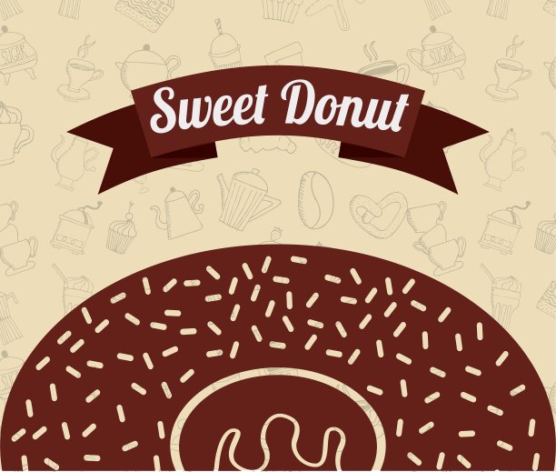 可爱的甜甜圈设计图片下载