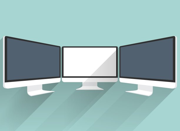 电脑显示器孤立图片下载