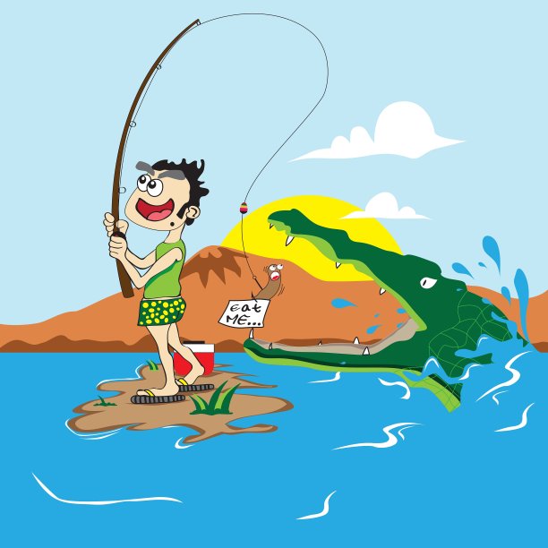 钓鱼的笑话图片下载