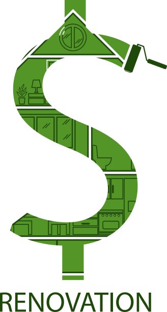 概念符号美元与房屋装修图片下载