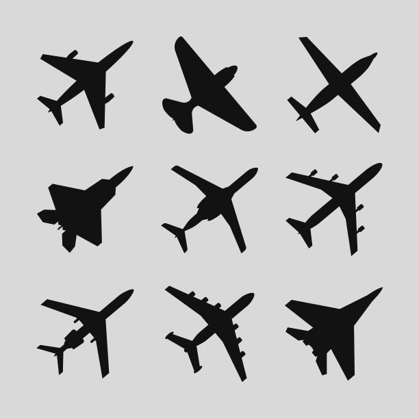 飞机航空器图标图片下载