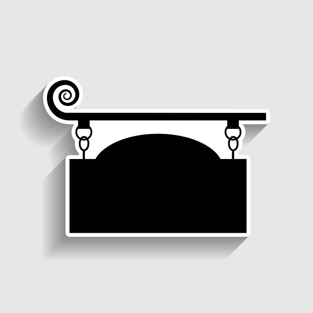 老式设计的铁艺标志图片下载