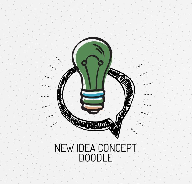 彩色手绘涂鸦图标图片下载