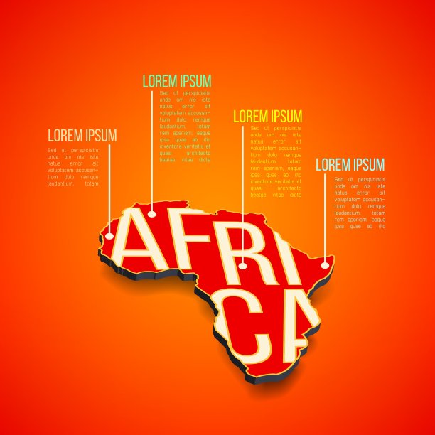 非洲信息图设计非洲地图图片下载