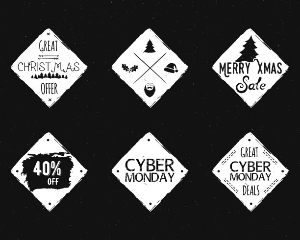 一套圣诞网络星期一销售墨水图片下载