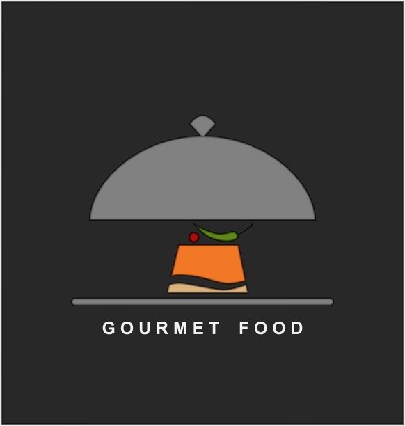 美食放在银盘子和圆顶图片下载