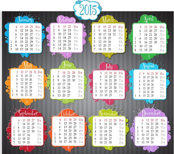 2015年日历图片下载