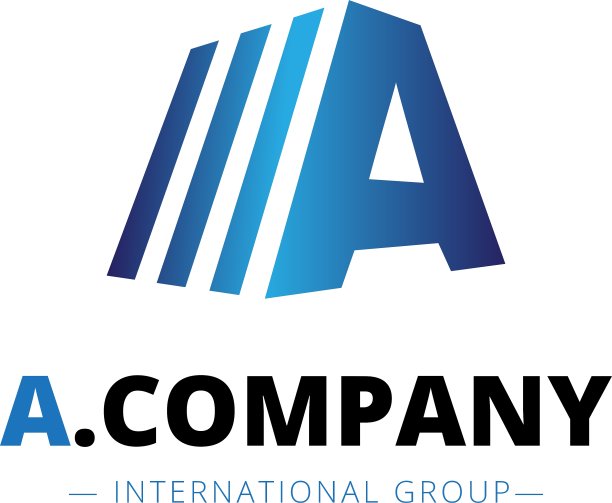 时髦的等距字母标志图片下载