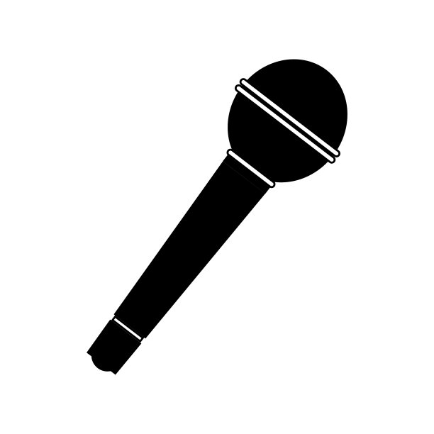 黑色麦克风图标图片下载